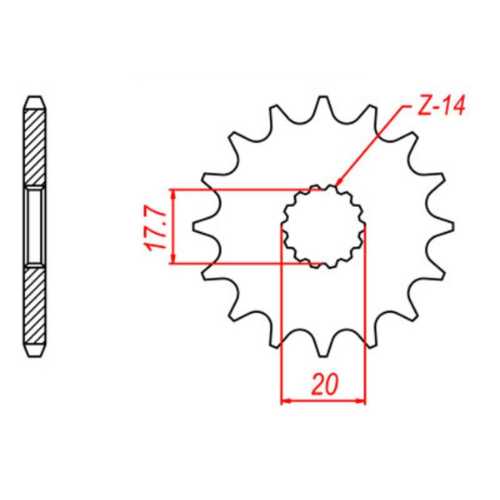 SUPERSPROX FRONT SPROCKET 13T 520 (10-2HG-13)