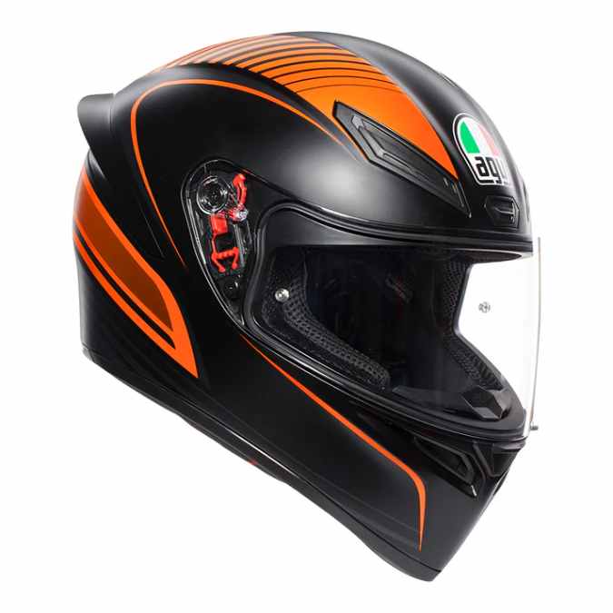 AGV K1 WARMUP- BLACK ORANGE