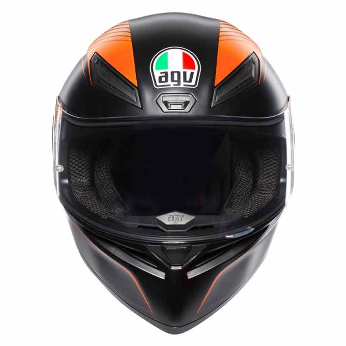 AGV K1 WARMUP- BLACK ORANGE - 0