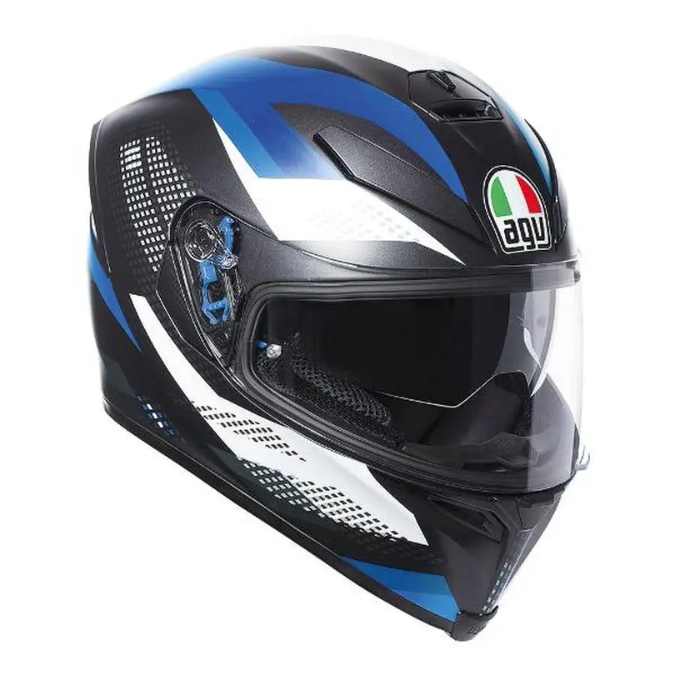 AGV K5 S MARBLE- MATT BLACK WHITE BLUE