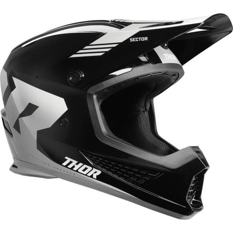 THOR 2024 SECTOR 2 CARVE HELMET- BLACK WHITE