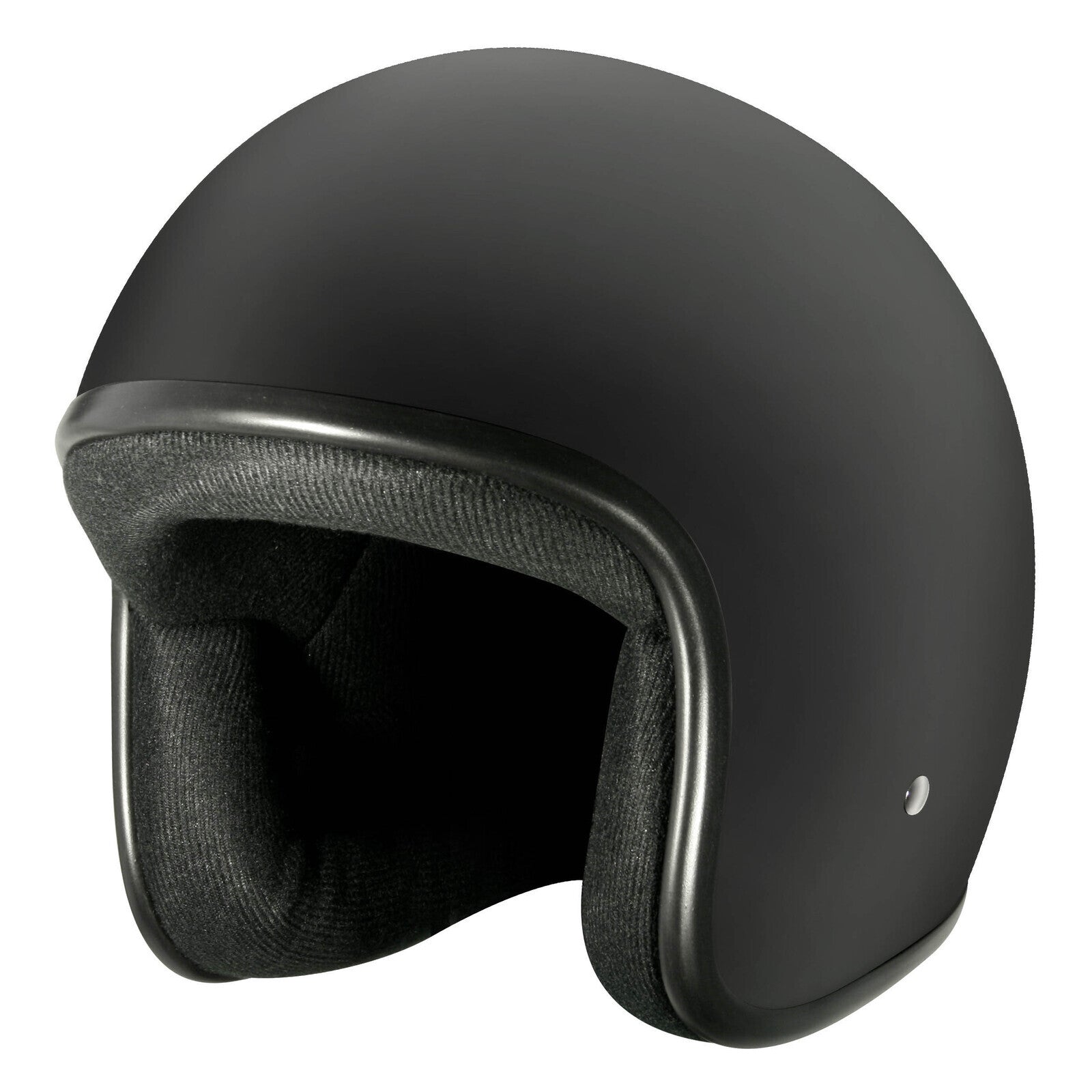 M2R 225 MATTE BLACK HELMET- NO STUDS