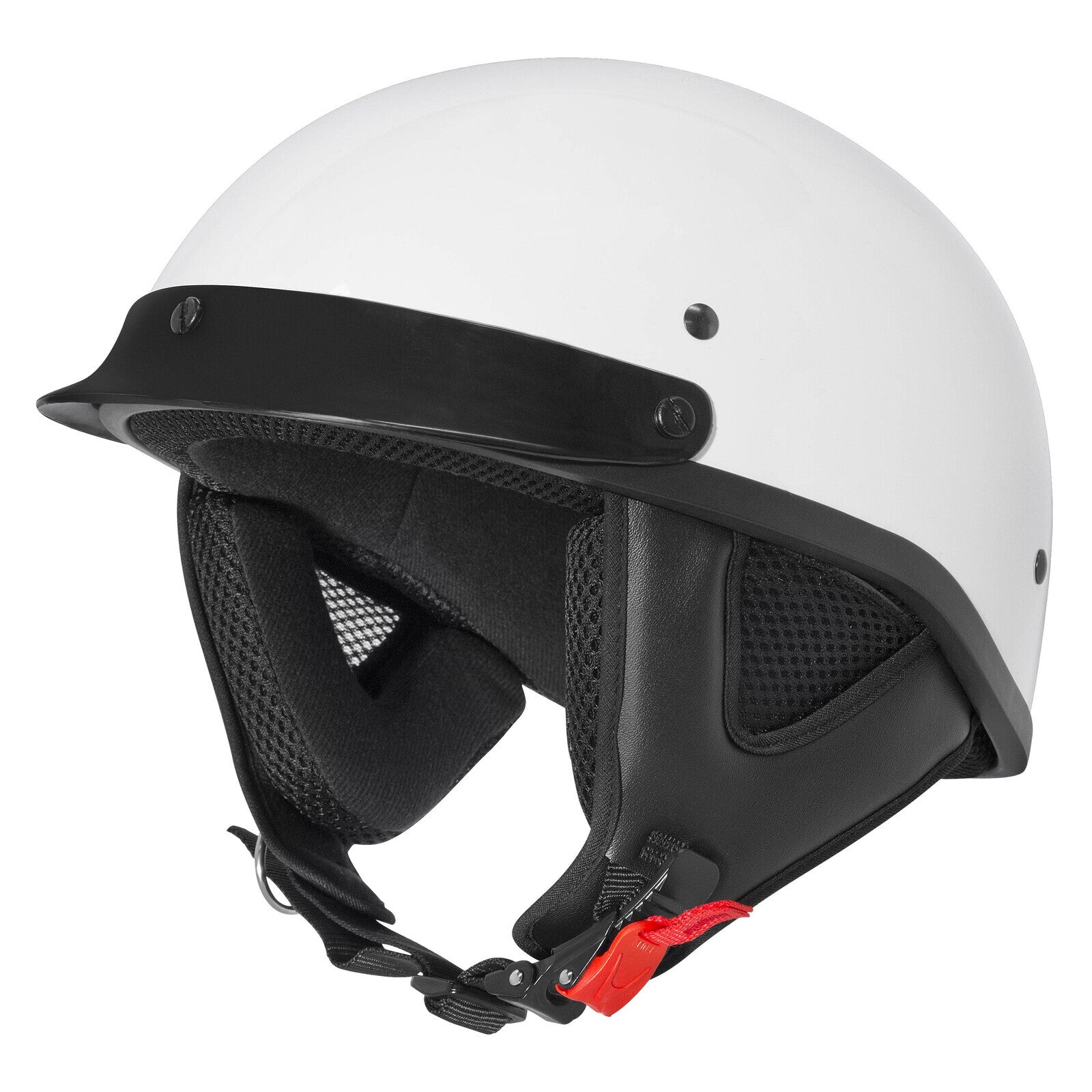 M2R ATV GLOSS WHITE HELMET- WITH PEAK