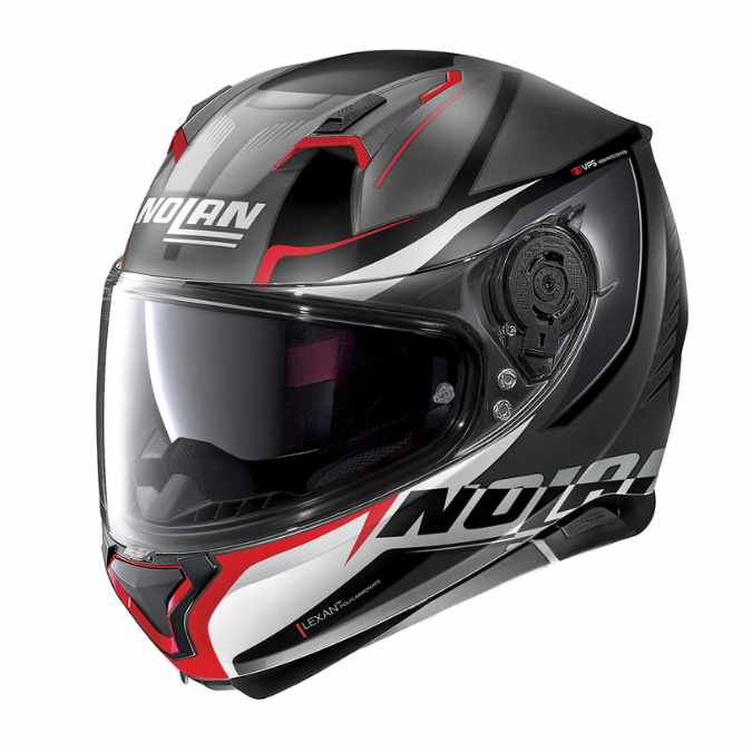 NOLAN N-87 MILES HELMET – BLACK GREY WHITE RED