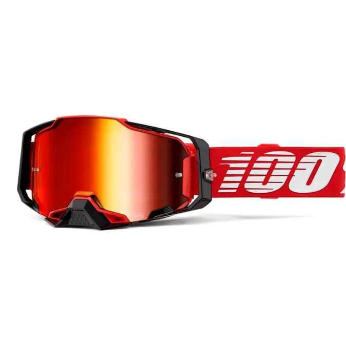 100% ARMEGA GOGGLE RED - MIRROR RED LENS