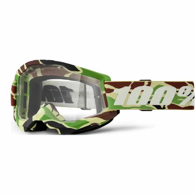 100% STRATA 2 GOGGLE- WAR CAMO CLEAR LENS