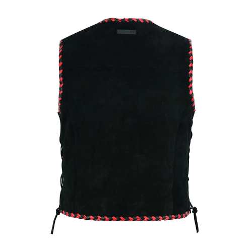 JOHNNY REB SPRINGBROOKE SUEDE VEST-BLACK