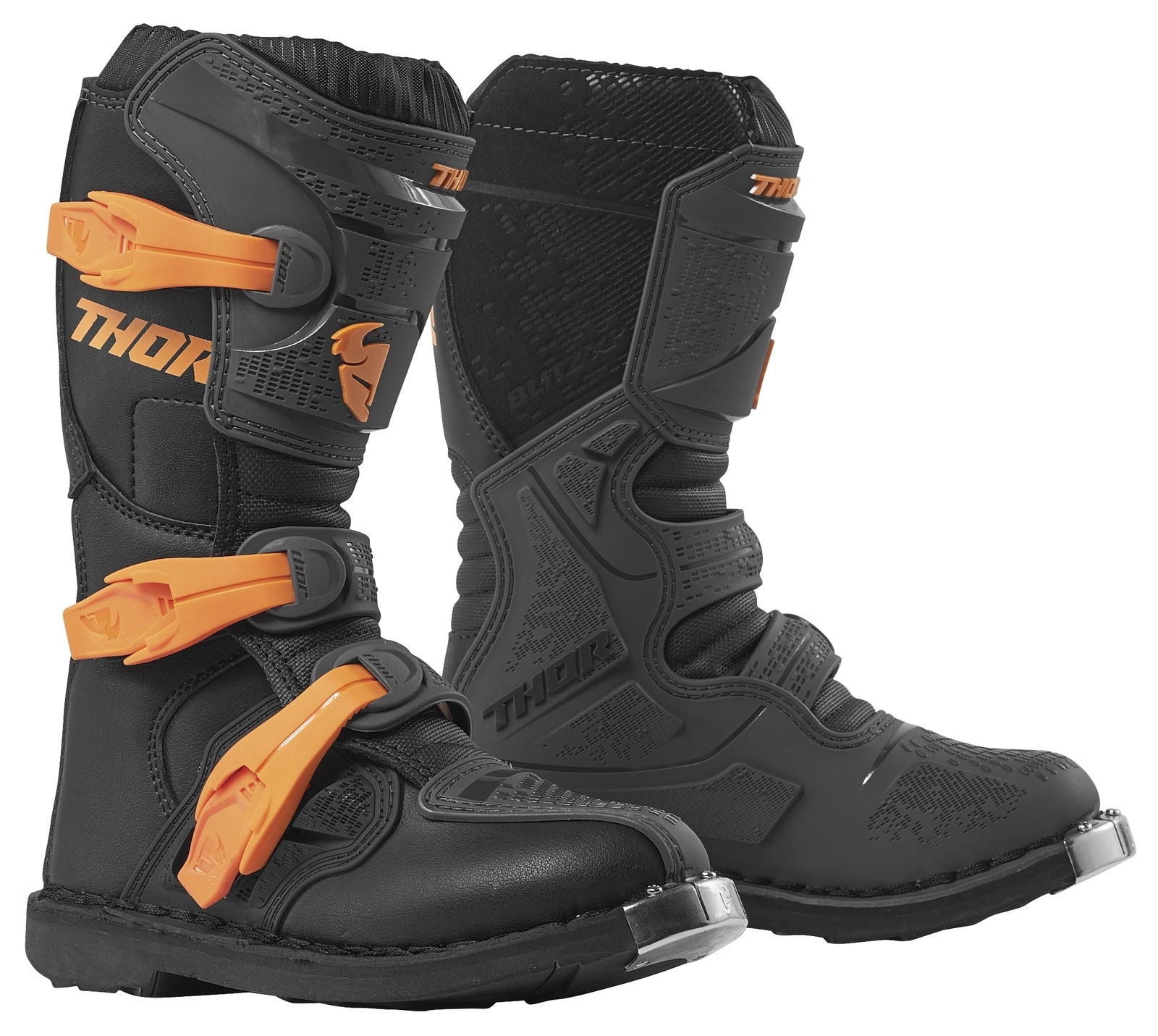 THOR BLITZ XP YOUTH BOOTS- CHARCOAL ORANGE